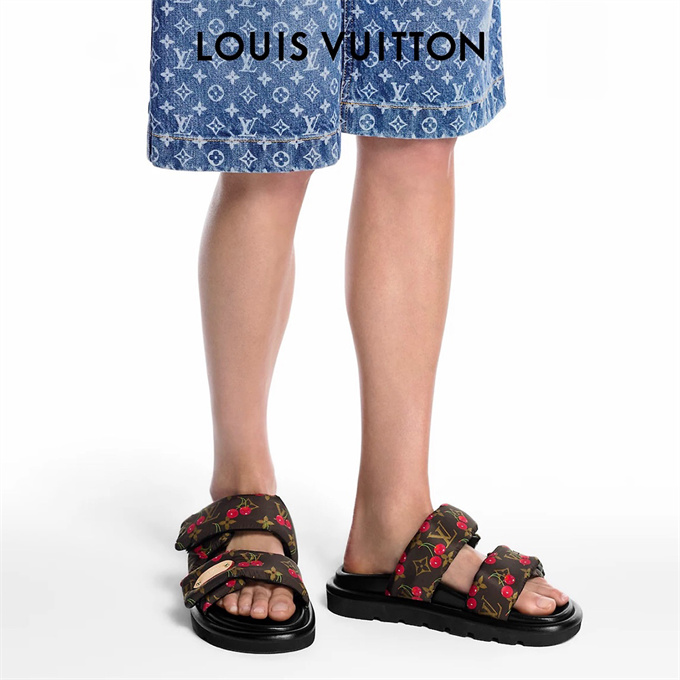 lv louis vuitton x takashi murakami pool pillow comfort mule